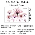 Sticker WC tulipe rose aquarelle décor mural floral dimensions 35x25cm détails - Style Floral Aquarelle Rose (MS2324-KQ) / 25*35cm