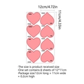 Pink heart-shaped weekly planner stickers for wall decor and reusable memo notes - Pink Heart Weekly Plan Stickers (8Pcs)