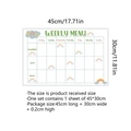Sticker hebdomadaire arc-en-ciel avec planning repas et nuages pour décoration murale - 30x45cm