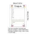 Weekly plan whiteboard sticker with floral patterns for wall decor 40x30cm - Simple Floral Weekly Plan (BBT4006-ZC) / 30*40cm