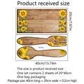 Sunflower and wood grain writable whiteboard stickers set for kitchen fridge decor - 20*40cm 2Pcs Set (Sunflower Wood Grain)