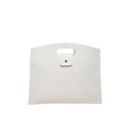 Bolso sobre minimalista de cuero sintético blanco con textura de lichi y asa de clic - Blanco