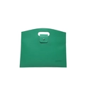Elegante maletín verde para portátil en cuero granulado con cierre de hebilla metálica - Verde