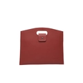 Maletín impermeable rojo ladrillo con textura litchi, asa superior y botón a presión - Rojo