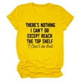 Detailed flat lay of a ginger yellow crew neck cotton T-shirt with black slogan print - Yellow (Black Text)