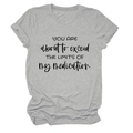 Close-up of grey crew neck T-shirt featuring humorous black text slogan on cotton fabric - S / Light Gray (Black Font)