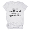 Detail of white cotton T-shirt featuring black slogan print and rolled sleeve design - S / White (Black Font)