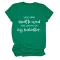 Close-up of the cotton fabric texture and printed slogan on a dark green crewneck T-shirt - S / Dark Green (White Font)