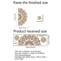 Detailed dimension guide for self-adhesive lotus wall sticker with packaging specifications - Mandala Pattern (MS3028-YL) / 30*90cm
