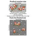 Guía de tallas detallada para pegatinas estáticas de búhos navideños con dimensiones - 30*60cm