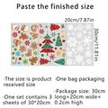 Christmas tree and gingerbread man electrostatic window stickers, 3-sheet set 30x20cm - Christmas Gingerbread Man Snowflake Set (CT2017-KQ)