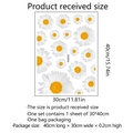 Self-adhesive white daisy flower wall decals for window and mirror home decoration - White Daisy / 30*40cm