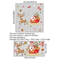 Christmas window decals with Santa, reindeer and snowflakes, 30x60cm static glass stickers - 30*60cm