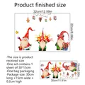 Christmas gnome wall sticker size chart showing finished dimensions 32x22cm and packaging detail - MS462-YW (15*30cm)
