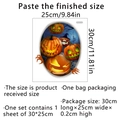 Specifiche dettagliate adesivo da parete Halloween con zucca e castello infestato - 25*30cm