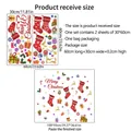 Christmas wall decal kit with socks and stars, 100x93cm DIY festive home decoration - 30*60cm*2 Sheets