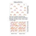 Regenboog muurstickers voor kinderkamer decoratie met sterren en hartjes in pastel - 4 Vellen/Set (30*20cm)