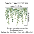 Vinilos decorativos de enredaderas verdes acuarela con dimensiones del producto - Enredadera de Planta Verde Fresca (MS466-YW/25x30cm)