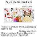 Three-sheet Christmas window sticker set with reindeer snowman and snowflake designs - Christmas Characters Set (CT2018-KQ)