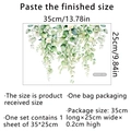 Adesivo murale autoadesivo con foglie di eucalipto e fiori bianchi, 35x25 cm - Foglie di eucalipto e fiori bianchi (MS2301-KQ) / 25*35cm