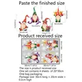 Size guide for Christmas gnome window stickers showing four 20x30cm static decal sheets - Christmas Gnomes Set (CT3021-YL)