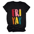 Detail van creatieve Fri-Yay grafische print met potlood en liniaal op een zwart t-shirt - S / Zwart
