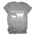 Detailansicht eines grauen T-Shirts mit Pixel-Art-Wagen und Text-Aufdruck - S / Dunkelgrau (Weiße Schrift)