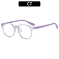 Kids square frame blue light blocking glasses in translucent purple resin finish - Transparent Purple