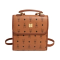 Braune Vintage-Handtasche und Rucksack mit Hasenmotiv und goldenem Metallverschluss - Gelbbraun - Ohne Anhänger