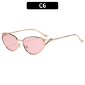 Cat eye sunglasses in rose gold metal frame with translucent light pink lenses - Rose Gold Frame Pink Lens