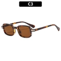 Gafas de sol cuadradas vintage con montura de carey y cristales en color marrón - Montura de Carey Lentes de Té (C3)