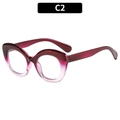 Montatura occhiali cat-eye con sfumatura viola scuro e classico design oversize - Sfumatura Viola