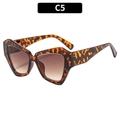 Occhiali da sole cat-eye oversize con montatura tartarugata e lenti sfumate - Montatura Tartarugata Lente Tè