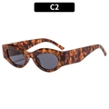 Retro kleine cat-eye zonnebril met vintage schildpadmontuur en donkere glazen - Schildpad Frame Grijze Lenzen