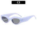Retro kleine cat-eye zonnebril in lichtpaars met donkergrijze glazen voor dames - Lavendel Paars Frame Grijze Lenzen