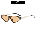 Lunettes de soleil œil de chat à monture léopard et verres ambrés élégants - Monture Léopard Verres Champagne (C3)