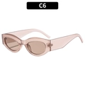 Cat eye sunglasses in translucent light pink resin frame with dark gradient lenses - Nude Pink Frame Light Tea Lens