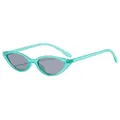 Occhiali da sole cat eye vintage verde menta traslucido con lenti grigio scuro - Montatura Verde Menta Lenti Grigie