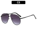 Classic aviator sunglasses with black metal frame and purple gradient lenses - Black Frame Purple Gradient Lens