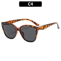 Chic Y2K square sunglasses with leopard tortoise frame and dark grey lenses for women - Leopard Frame Grey Lens