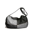 Borsa a tracolla retrò in denim con patchwork blu e grigio e tracolla regolabile - Patchwork Nero