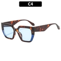 Occhiali da sole quadrati vintage con montatura tartarugata e dettagli lenti blu - Montatura Tartarugata Blu Lenti Blu