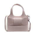 Sac à main rose brillant élégant avec grand nœud et bandoulière amovible - Rose