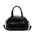 Sac à main bandoulière noir pour femme en cuir PU, élégant sac fourre-tout tendance. - Noir