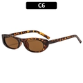 Retro oversized sunglasses featuring classic tortoiseshell frames and brown lenses - Leopard Frame Tea Lens (C6)