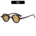 Gafas de sol hip hop vintage con montura negra y lentes marrón té, variante de color C2 - Montura Negra Lentes de Té