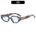 Lunettes de soleil écaille avec verres bleu clair et détails en métal en forme de T - Monture Écaille Verres Bleus