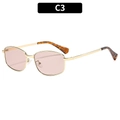 Lunettes de soleil Y2K monture dorée et verres rose clair variante C3 - Monture Dorée Verre Thé Clair
