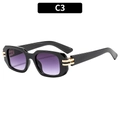 Vintage Retro-Sonnenbrille mit schwarzem Rahmen und Gläsern mit lila Farbverlauf - Schwarzer Rahmen Lila Verlaufslinse (C3)