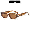 Lunettes de soleil rétro en écaille de tortue avec verres bruns et monture léopard - Monture Léopard / Verres Thé